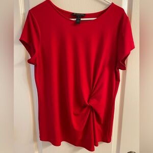 INC International Concepts Vibrant Red Short Sleeve Top